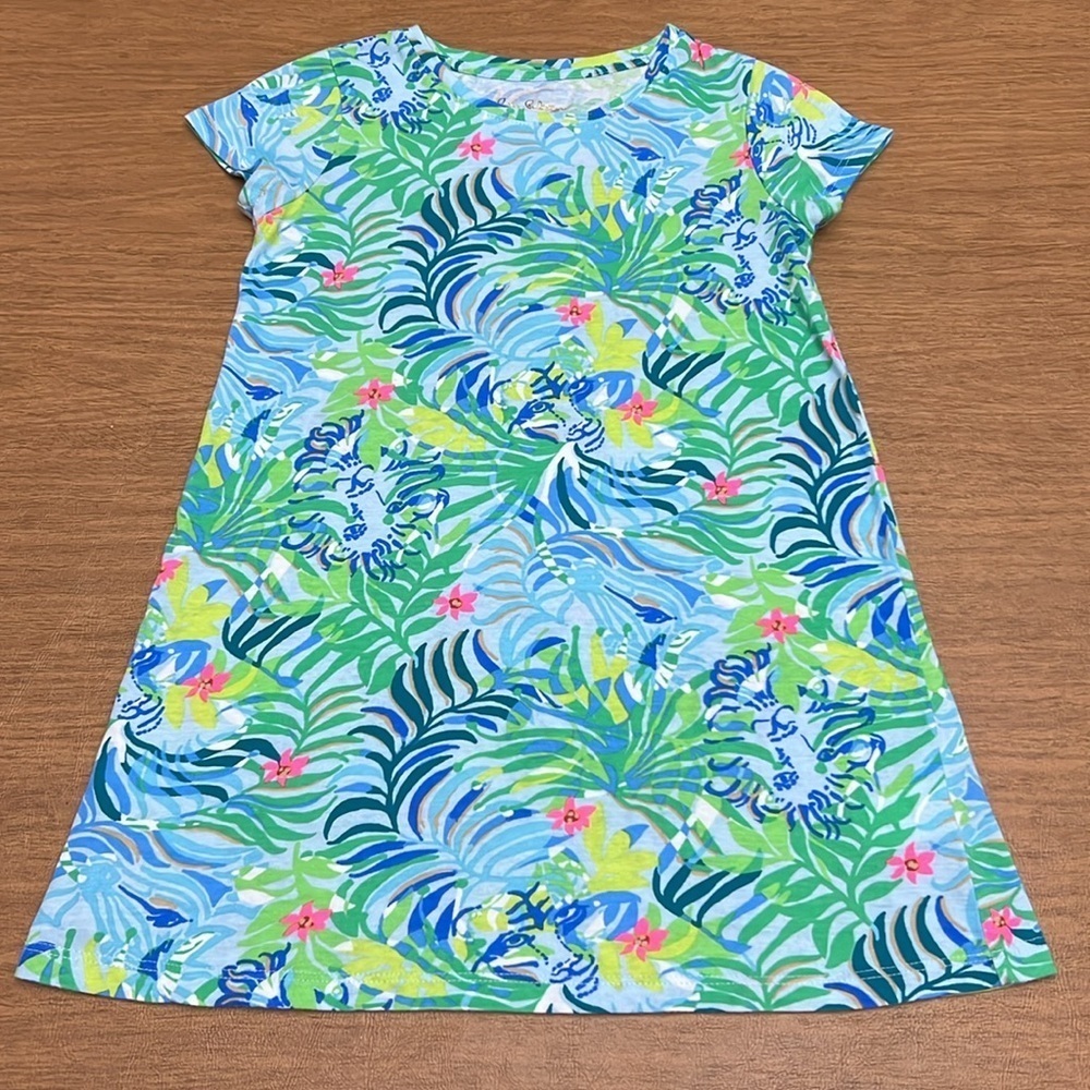 Lilly Pulitzer Girls cotton dress.  Lion print Size small 4-5 - Picture 4 of 9